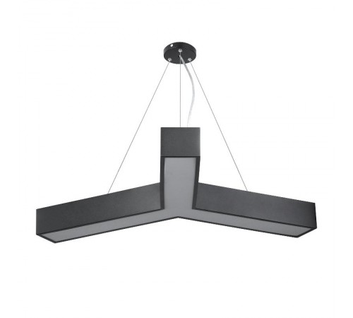 Светильник светодиодный Geometria Igrek SPO-144-B-40K-066 66Вт 4000К 4000Лм IP40 1200*1200*80 черный подвесной  Б0050573  ЭРА