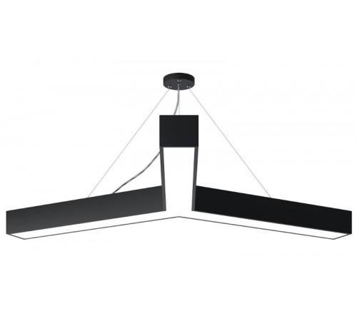 Светильник светодиодный Geometria Igrek SPO-144-B-40K-066 66Вт 4000К 4000Лм IP40 1200*1200*80 черный подвесной  Б0050573  ЭРА