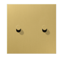 Центральная плата, 1 пост, 2 тумблера, конус; металл; латунь classic; LS1912  ME12-5CK25  Jung