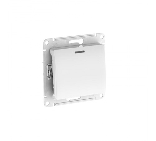 Glossa Белый Переключатель 1-клавишный с подсветкой, сх.6а, 10АХ, механизм, быстрозажимные клеммы  GSL000163S  SE