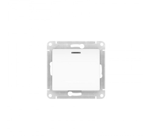 Glossa Белый Переключатель 1-клавишный с подсветкой, сх.6а, 10АХ, механизм, быстрозажимные клеммы  GSL000163S  SE