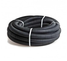 Труба гибкая гофрированная ПВД 50мм без протяжки лёгкая (15м) черный  35000Ч  Рувинил