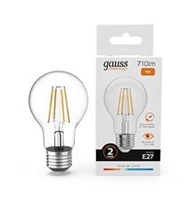 Лампа светодиодная   Filament Elementary А60 9W 710lm 2700К Е27 LED 1/10/50  22219  Gauss