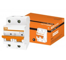 Выключатель автоматический двухполюсный ВА47-100 2Р 125А 10кА х-ка С  SQ0207-0090  TDM