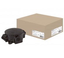 Коробка распределительная электромонтажная КЭМ 1-10-4М о/п D72 мм IP44, 4-х рожк. (карболит)  SQ1401-1003  TDM