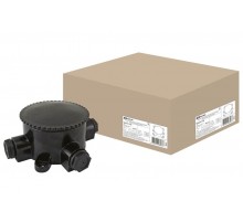 Коробка распределительная электромонтажная КЭМ 2-660-4 о/п D95 мм IP65, 4-х рожк. (карболит)  SQ1401-1102  TDM