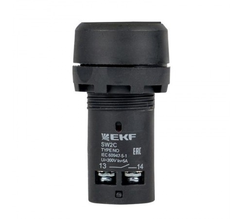 Кнопка SW2C-11 с фиксацией черная NO+NC EKF PROxima  sw2c-11f  EKF