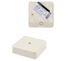 Коробка распределительная КР 75х75х20 о/п, сл. кость, IP40, инд. штрихкод  SQ1401-1803  TDM