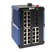 Промышленный неуправляемый коммутатор U-4GX/SFP-24GTP, 4 порта 1000Base-X SFP, 24 порта 10/100/1000Base-T(X) RJ45 c PoE, монтаж на динрейку TSX TSX-U