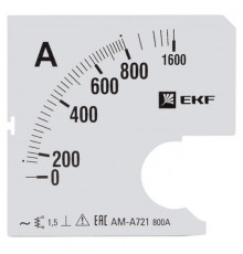 Шкала сменная для A721 800/5А-1,5 EKF PROxima  s-a721-800  EKF