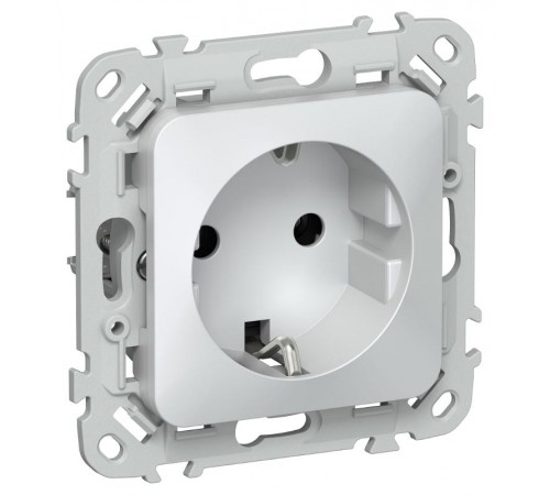 FLITE Розетка с заземлением без шторок быстрозажимные клеммы 16А РС11-1-ФлЖ жемчуг  FI-R11-16-1-K36  IEK