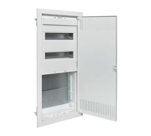 Встраиваемый комбинир. щит "Nova" (2 DIN + 2 МП) 4 габарит 24 мод. с металлической перфорированной дверью IP41  nv-cb-pmd-2+2  EKF