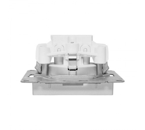 Механизм розетки, 16А, с заземлением, без шторок, алюминий Эпика EKF  UP1-SOA-110  EKF