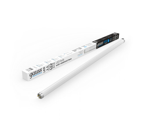 Лампа светодиодная Elementary T8 20W 1600lm 6500K G13 1200mm стекло поворотная LED 1/30  93039-R  Gauss