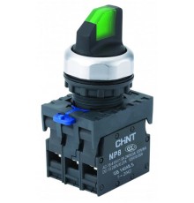 Переключатель с подсветкой NP8-11XD/225, 2 положения с самовозвратом, 1НО+1НЗ желт. AC110В-230В(LED)  578811  CHINT