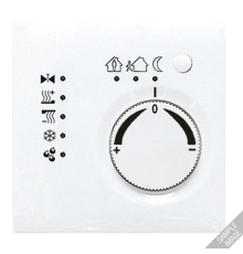 KNX-регулятор с шинным сопряжением с ручкой для установки температуры; слоновая кость LS2178TS Jung