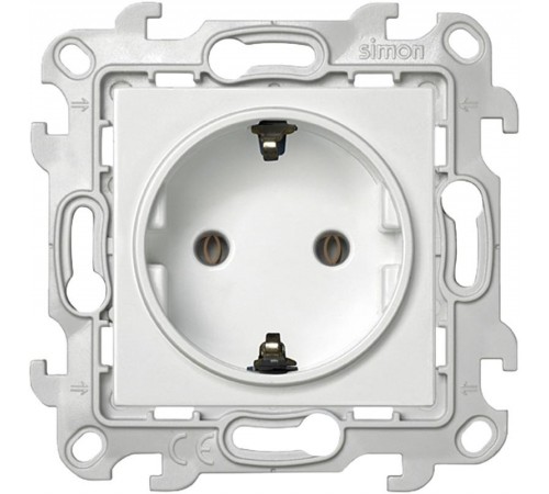 Simon 24 Белый Розетка 2К+З Schuko   2450434-030  Simon