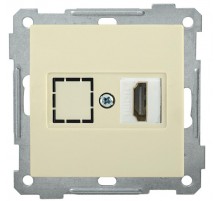 BOLERO кремовый Розетка HDMI РHDMI-0-Б  EHB10-K33  IEK