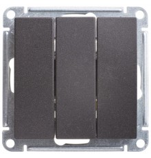 W59 Черный бархат Выключатель 3-клавишный, 10АХ  VS0510-351-6-86  SE