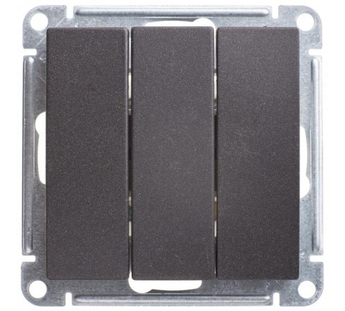 W59 Черный бархат Выключатель 3-клавишный, 10АХ  VS0510-351-6-86  SE