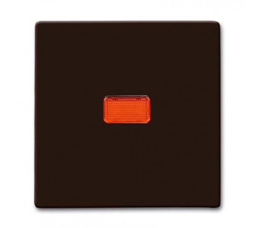 Клавиша для мех. 1-клавишного выкл./перекл./кнопки, с красной линзой (IP44), серия Allwetter 44, цвет коричневый  1731-0-1964   2CKA001731A1964  AB