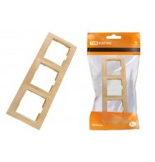 Рамка 3-х постовая горизонтальная "ЭКО" (сосна) "Таймыр"  SQ1814-0228  TDM