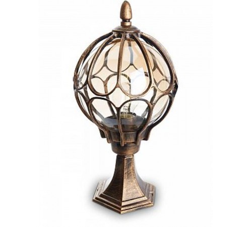 Светильник садово-парковый PL3804 60W 230V E27 220*220*460мм черное золото, на постамент  11365  FERON