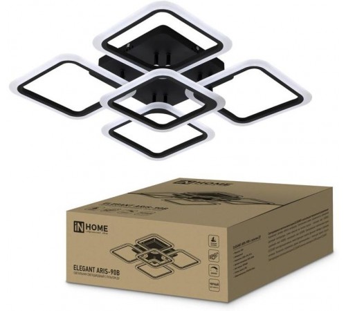 Светильник светодиодный ELEGANT ARIS-B 90Вт 230В 3000-6500K 7000Лм 560х130мм c пультом ДУ  4690612035413  IN HOME