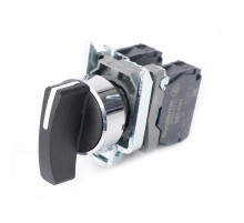 Переключатель SB4 в сборе модульный 22мм 3 позиции с возвратом ручка 2НО  SB4BJ53  SE