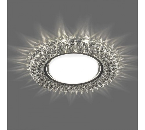 Светильник потолочный встраиваемый под лампу GX53 CD4035 20LED*2835SMD 4000K, 15W GX53, без лампы, прозрачный, хром  40502  FERON