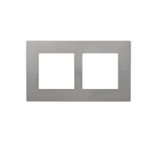 Simon 27 Рамка универсальная, 2 поста, (+суппорт, +шестигранник), 100*171мм, IP44, IK07, Scudo, серый  2705620-063  Simon