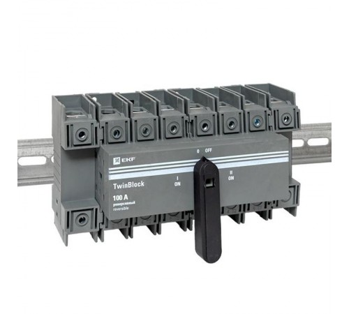 Рубильник 100A 4P реверсивный c рукояткой для прямой установки TwinBlock  tb-s-100-4p-rev  EKF