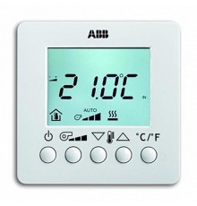 6138/11-83-500 Термостат комнатный с ЖК-дисплеем для управления Fan- Coil,SM, серебристый алюминий  6138-0-0005  2CKA006138A0005  ABB
