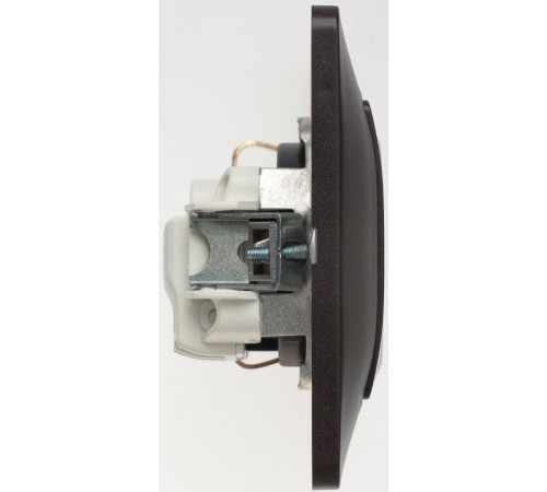 Glossa Шоколад Розетка с заземлением со шторками, 16А (в сборе)  GSL000844  SE