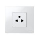Розетка с заземлением евро-американского стандарта 2Р+Е 16A 250В белого цвета S27  27439-35  Simon