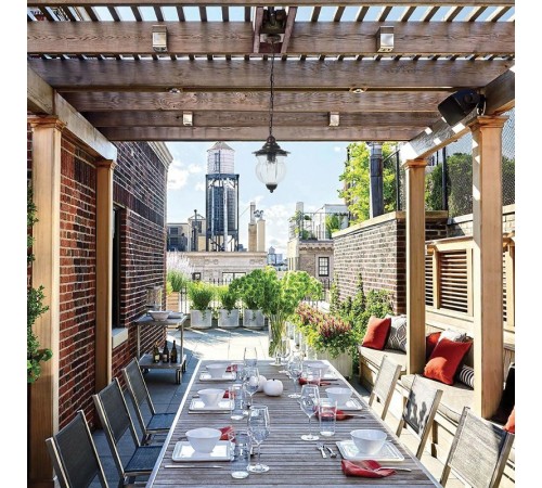 Светильник садово-парковый PL595 на цепочке 60W 230V E27, коричневый  41172  Feron