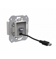 Simon 75 Механизм Зарядное устройство розетка USB и кабель с разъемом micro-USB, S82, S82N, S88, S82 Detail, механизм  75405-39  Simon