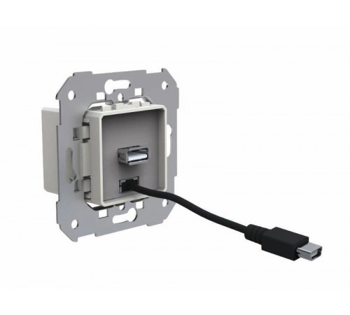 Simon 75 Механизм Зарядное устройство розетка USB и кабель с разъемом micro-USB, S82, S82N, S88, S82 Detail, механизм  75405-39  Simon