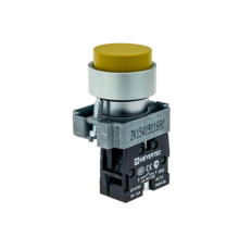 Кнопка выступающая, желтая 1NO, мет. MTB2-BLZ115  58157  ОВЕН