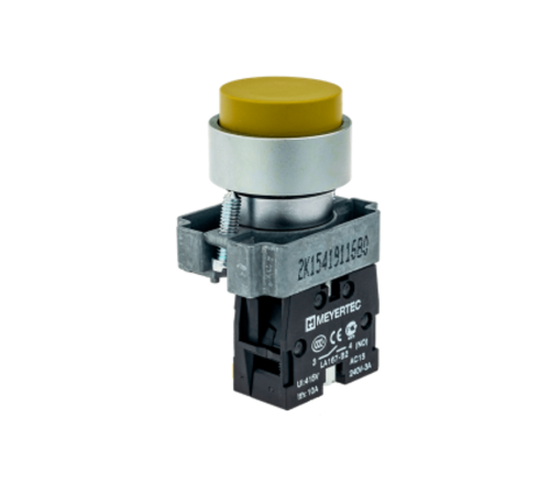 Кнопка выступающая, желтая 1NO, мет. MTB2-BLZ115  58157  ОВЕН