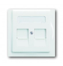 Плата центральная (накладка) для коммуникационных розеток с суппортами , серия impuls, цвет альпийский белый  1753-0-8667   2CKA001753A8667  ABB