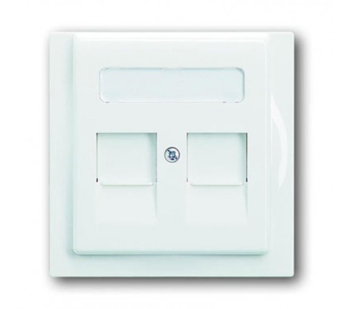 Плата центральная (накладка) для коммуникационных розеток с суппортами , серия impuls, цвет альпийский белый  1753-0-8667   2CKA001753A8667  ABB