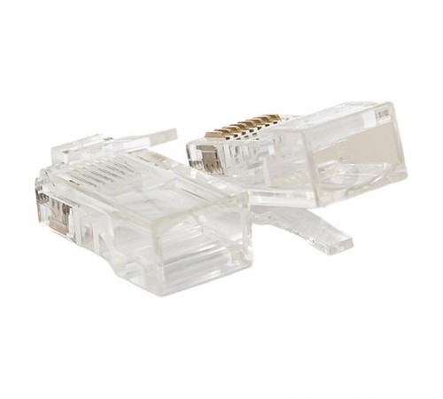 Коннектор RJ-45 TERACOM PRO неэкранированный 8P8C 30мкд Cat.5E универсальный (упак.10шт)  TRP-PLUG-5EUTP-10  EKF