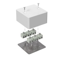 Коробка огнестойкая для кабель-канала 40-0460-FR2.5-12 Е15-Е60 (латунь) 85х85х45 IP42 12p, 2.5 мм.кв. 40-0460-FR2.5-12-Е60  Промрукав