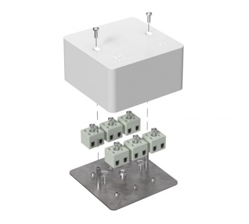 Коробка огнестойкая для кабель-канала 40-0460-FR2.5-12 Е15-Е60 (латунь) 85х85х45 IP42 12p, 2.5 мм.кв. 40-0460-FR2.5-12-Е60  Промрукав