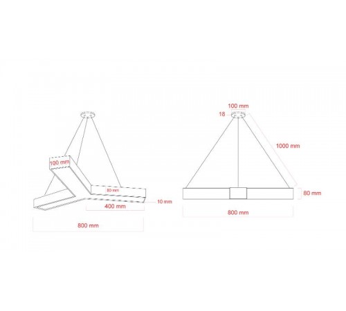 Светильник светодиодный Geometria Igrek SPO-142-B-40K-044 44Вт 4000K 3000Лм IP40 800*800*80 черный подвесной ЛТ  Б0058885  ЭРА