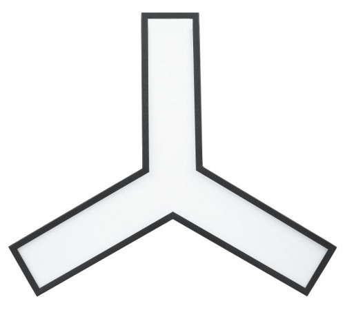 Светильник светодиодный Geometria Igrek SPO-142-B-40K-044 44Вт 4000K 3000Лм IP40 800*800*80 черный подвесной ЛТ  Б0058885  ЭРА