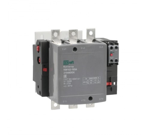 Контактор 185А 220В_АС АС3_ АС4 1НО+1НЗ КМ-102  21949DEK  DEKraft