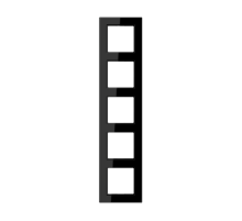 Рамка для вертикальной и горизонтальной установки, 5 постов; термопласт; черный; A550  A5585BFSW  Jung