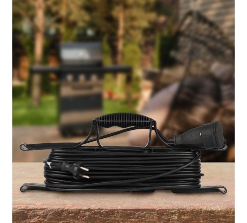 Удлинитель силовой ЭРА GREEN LINE FR-10-20m Greenline на рамке 1 розетка без заземления 20м ПВС 2x1мм2   Б0065147  ЭРА